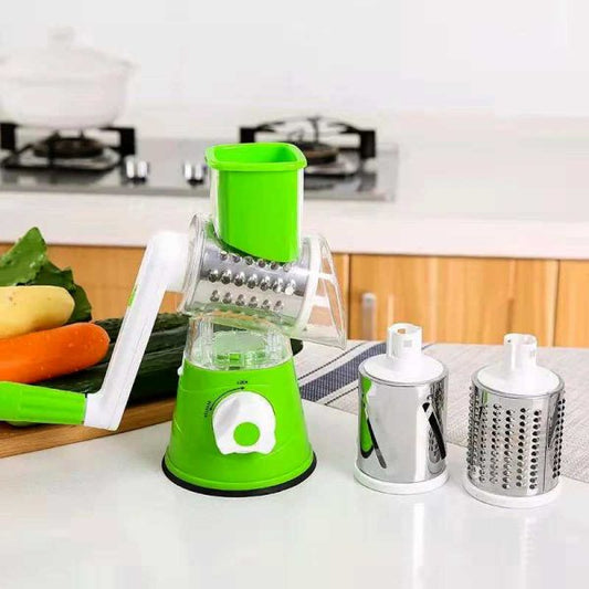 3 In 1 Manual Rotary Vegetable Drum Cutter Slicer