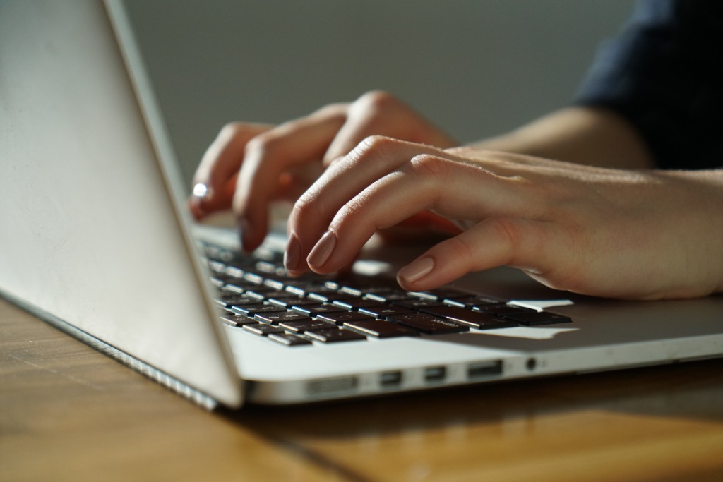 Panokraft Digital Agency Laptop Typing Background